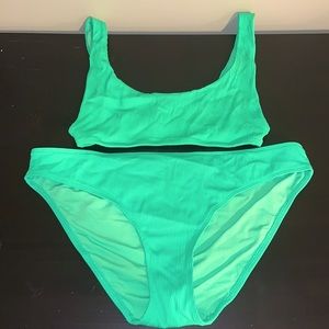 Neon green aerie bikini